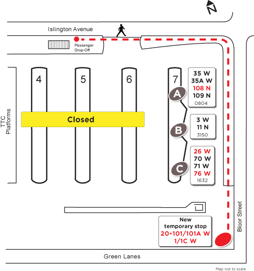 Islington Subway Station Construction Map