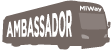 Stylized grey bus with Ambassador written on side